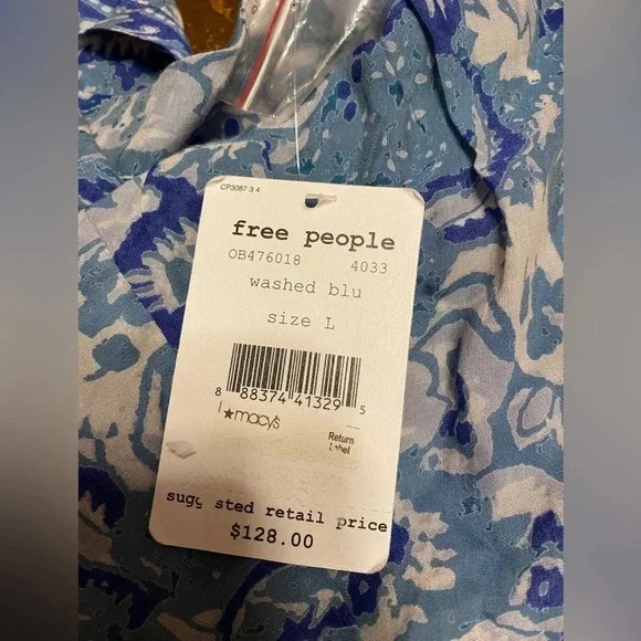 NWT Free People Silver Sun Open Cut Out Back Dress